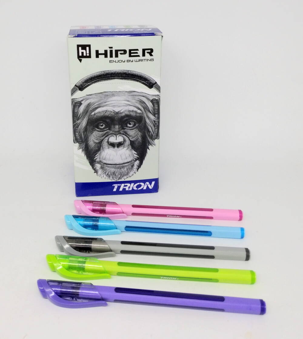 Ручка масляна HIPER TRION 0,7мм, синя, ЦІНА ЗА УП. 50ШТ, в кор. 15*8*8см, ТМ HIPER Ручка масляна HIPER TRION 0,7мм, синя, ЦІНА ЗА УП. 50ШТ, в кор. 15*8*8см, ТМ HIPER