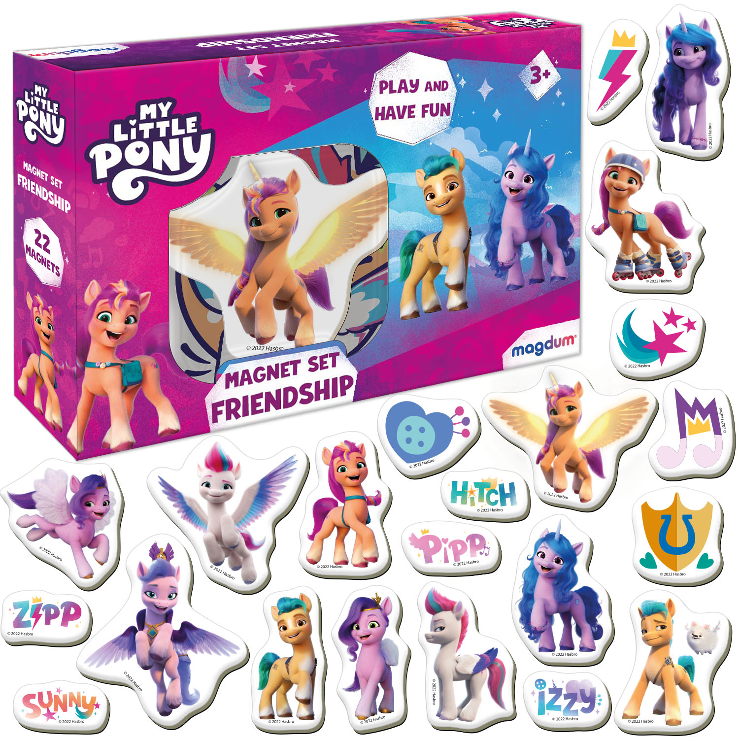 Набор магнитов "My Little Pony. Дружба", в кор. 18*13*3 см, ТМ Magdum, Украина