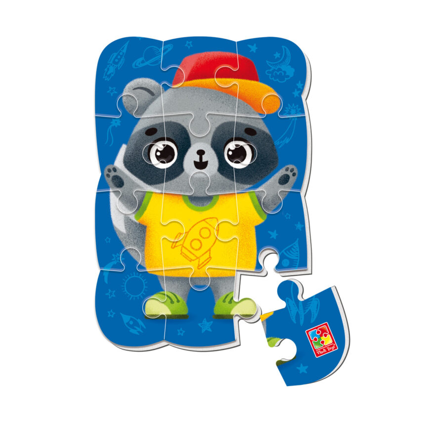 Пазли м'які магнітні А5 Малюк зможе "Єнот"  (укр), пак. 24*18см, ТМ Vladi Toys, Україна