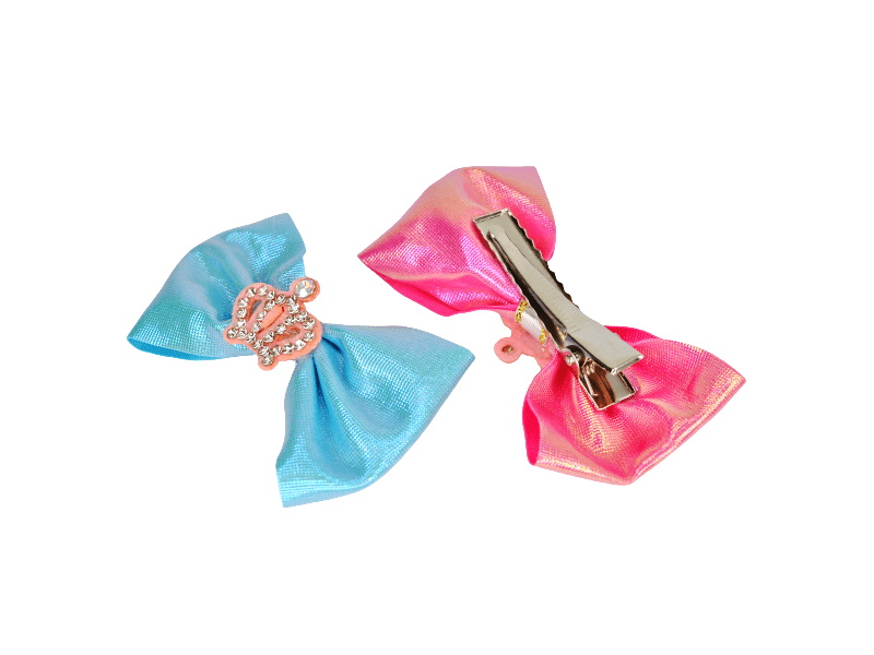 Затискач для волосся бант з короною, ЦІНА ЗА ПЛАНШ 20ШТ, 48*9см