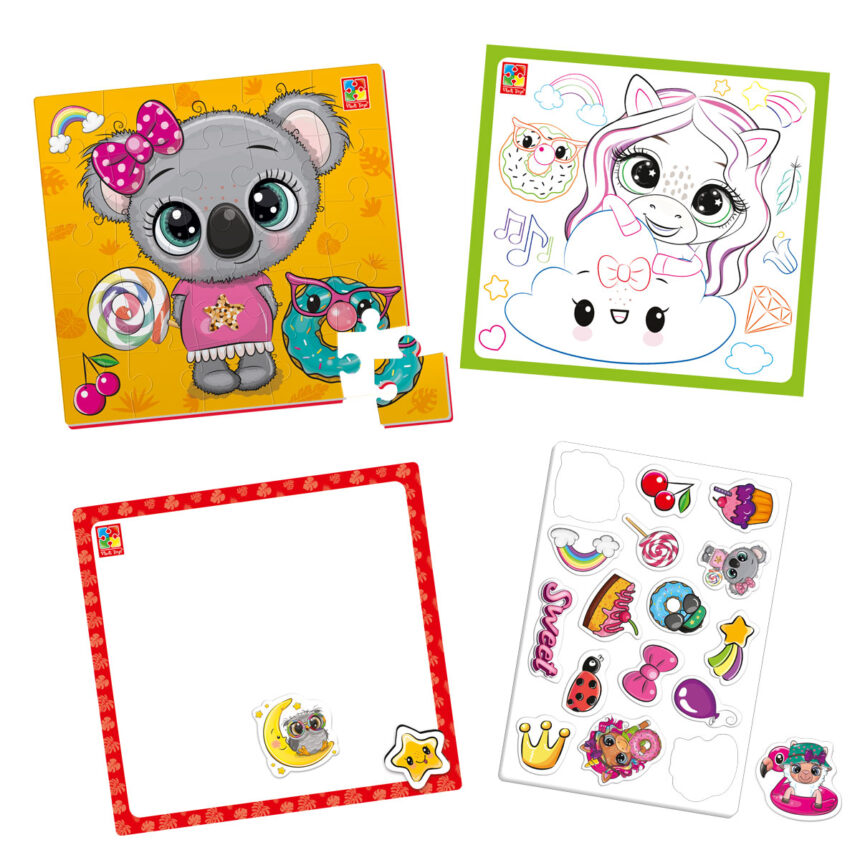 Набор для творчества 4в1. Пушистики и сладости укр. пак. 24*24см, ТМ Vladi Toys, Украина