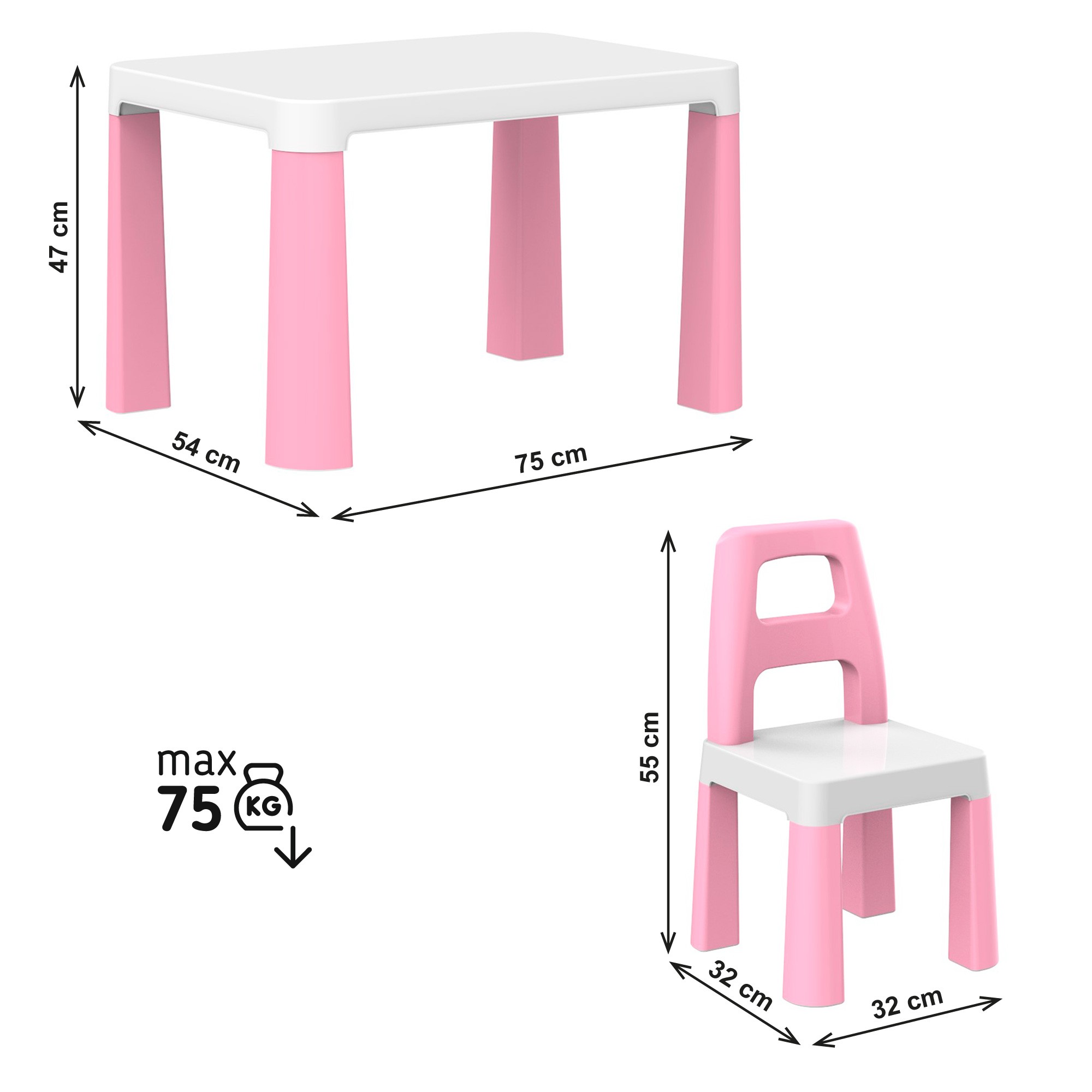 Детский стол с двумя стульями ТехноК, в кор. 74,262*12см, ТМ Технок, Украина