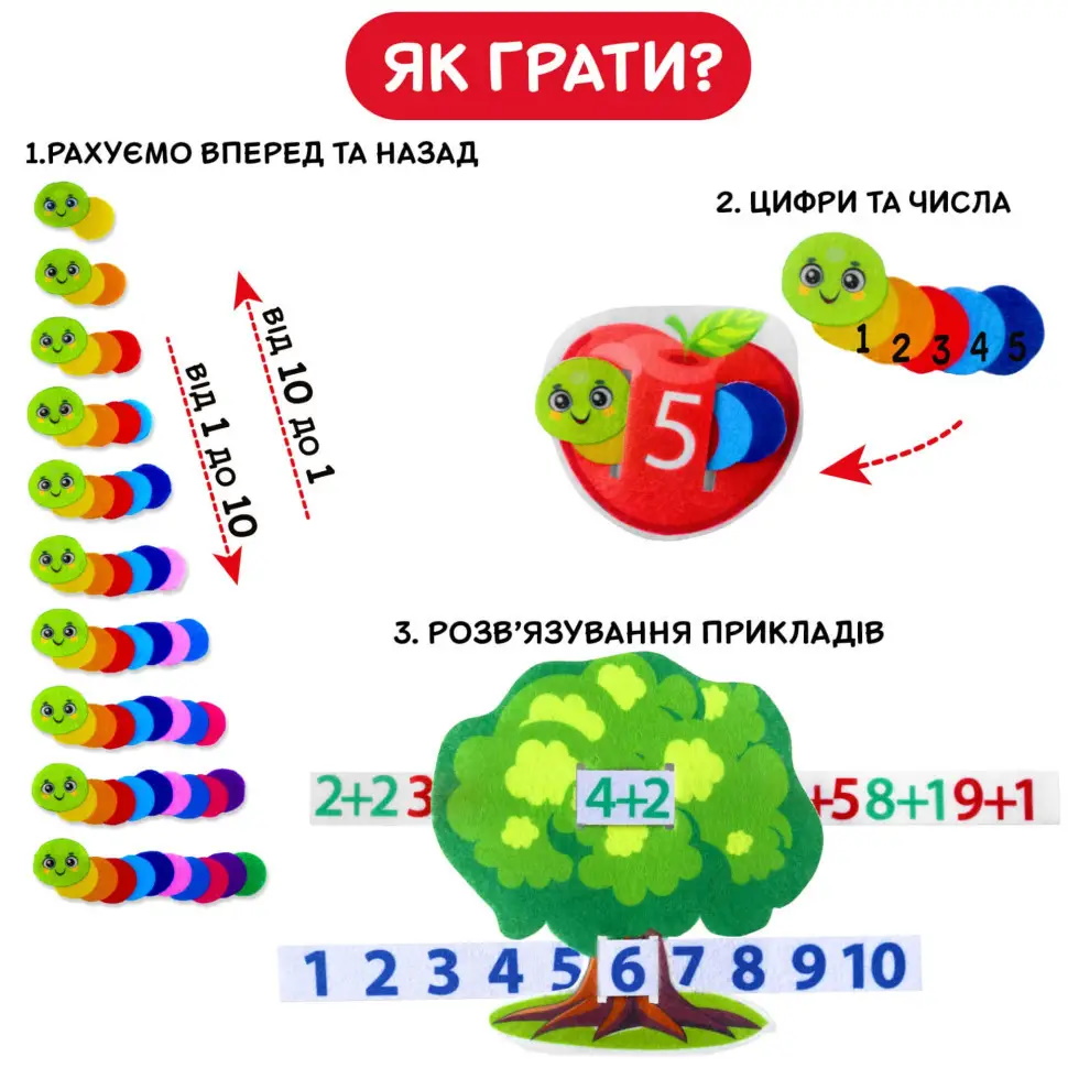 Развивающая игра 2в1 "Фруктовая математика", ТМ Ludum, Украина