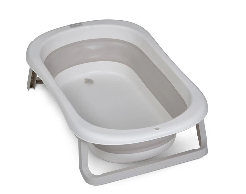 Ванночка дитяча PLUS Cool Gray, з термометром, вкладиш, силікон, складана 78,3*49,3*20,5, сіра (1шт)