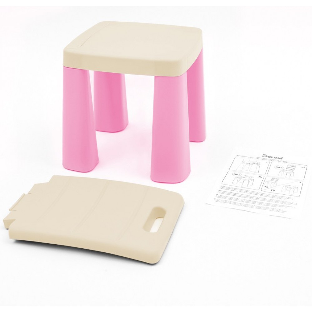 Набір "Граємось та навчаємось" (в наборі стіл, стілець, конструктор Набір для дівчат 404 деталі у контейнері для зберігання), в кор. 85*60*22см, ТМ Долоні, Україна