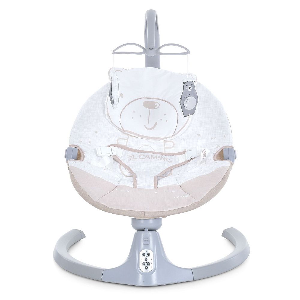 Убаюкивающий центр CUTE Beige, пульт, APP, 5 скор., таймер, 12 мелодий, Bluetooth, 2 полож.спинки, бежевый (1шт)