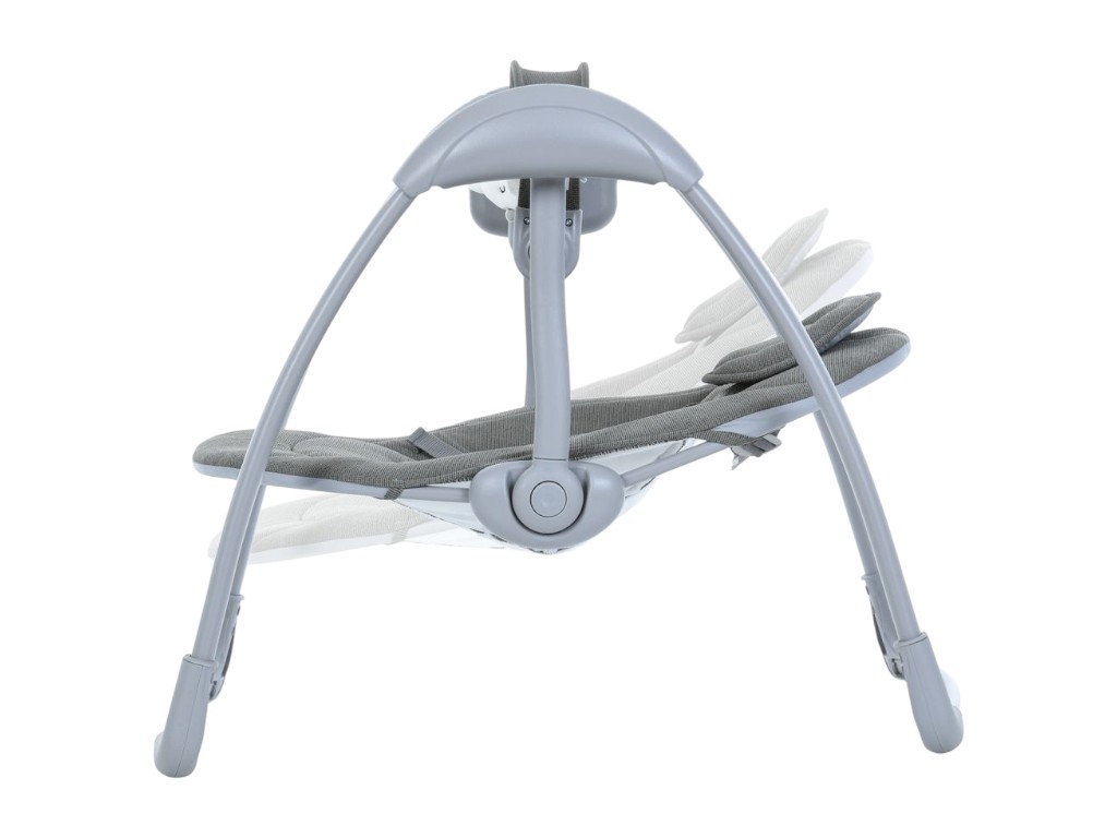 Заколисуючий центр-шезлонг таймер , 5 швидкостей, дуга з підвіс., рем.безп., 2полож.люльки, муз., від мережі/бат., сірий (1шт)