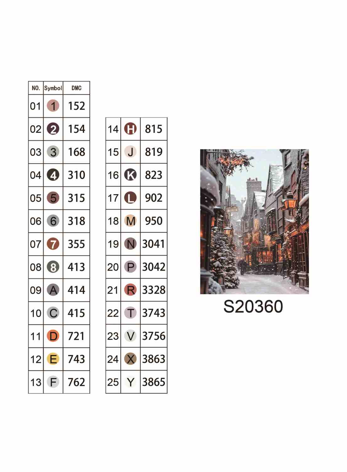 Алмазная мозаика "Улица Рождественских тайн", на подрамнике 30*40см, в кор. 31*41*2,5см, ТМ Dreamtoys