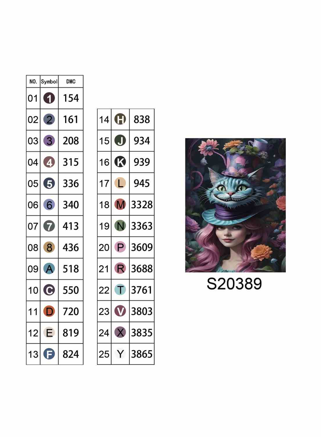 Алмазна мозаїка "Чеширський капелюх", на підрамнику 30*40см, в кор. 31*41*2,5см, ТМ Dreamtoys