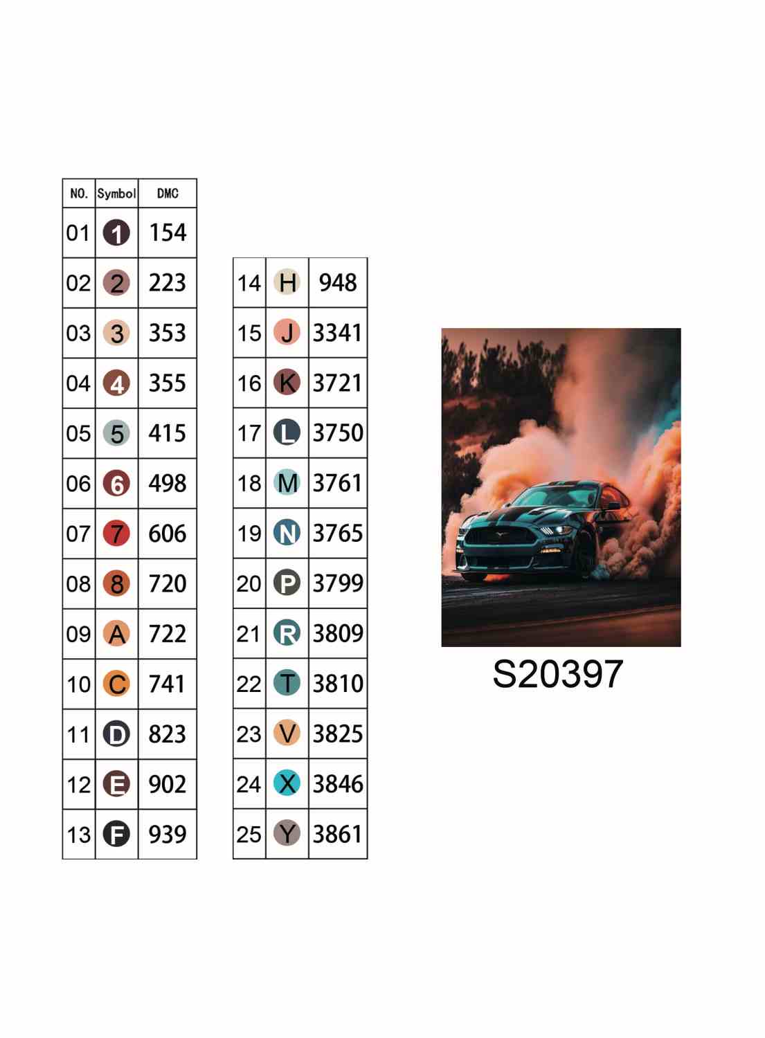 Алмазна мозаїка "Димовий дрифт", на підрамнику 30*40см, в кор. 31*41*2,5см, ТМ Dreamtoys