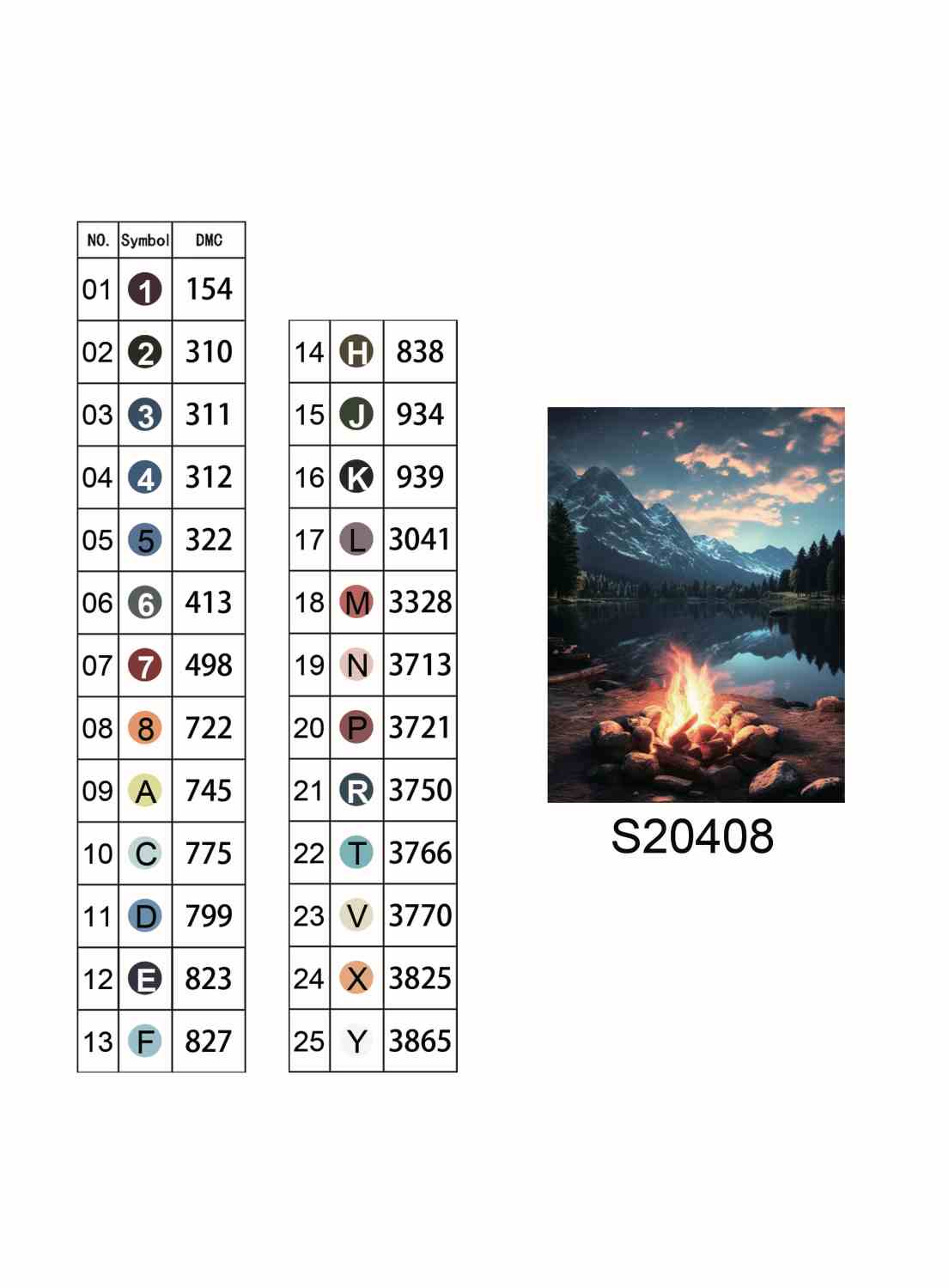 Алмазна мозаїка "Тихий вечір у горах", на підрамнику 30*40см, в кор. 31*41*2,5см, ТМ Dreamtoys