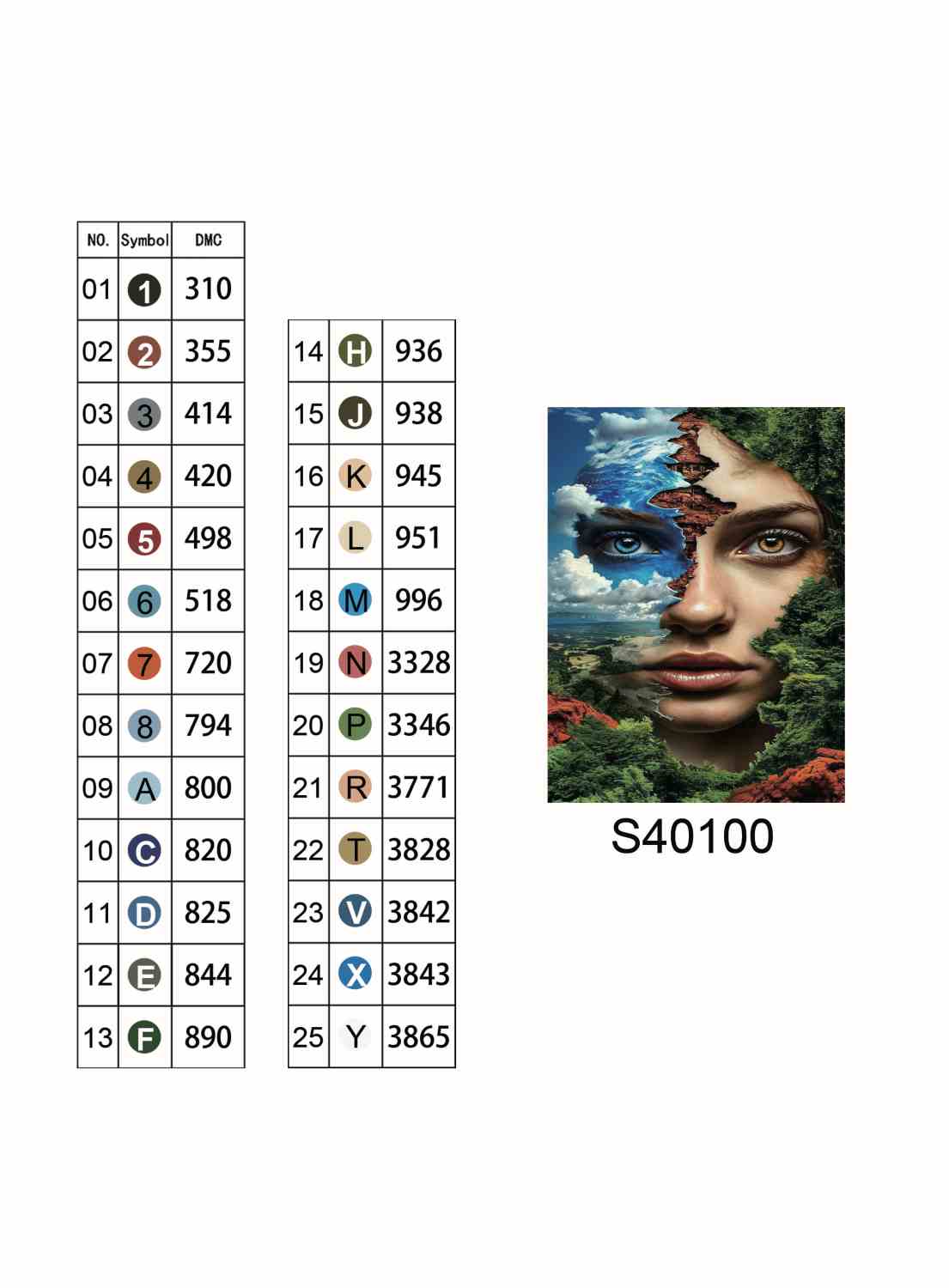 Алмазна мозаїка "Діва- Природа", 40*50см, на підрамнику, в кор. 41*51*2,5см, ТМ Dreamtoys