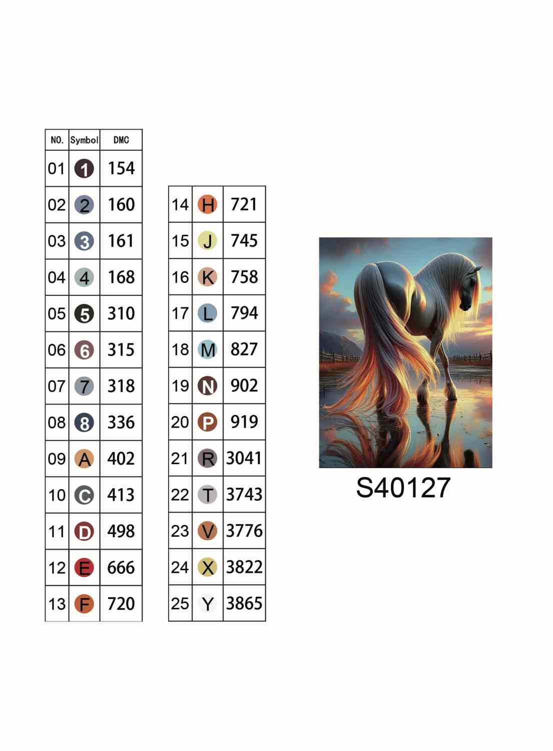 Алмазная мозаика "Конь заката солнца" 40*50см, на подрамнике, в кор. 41*51*2,5см, ТМ Dreamtoys