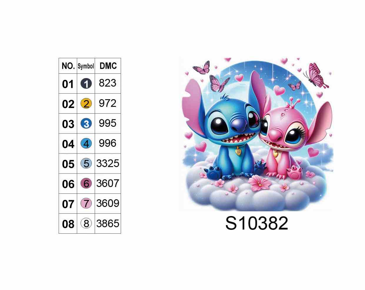 Алмазна мозаїка "Стіч на м'якій хмаринці", 20*20см, на рамці, в кор. 21*21*2,5см, ТМ Dreamtoys