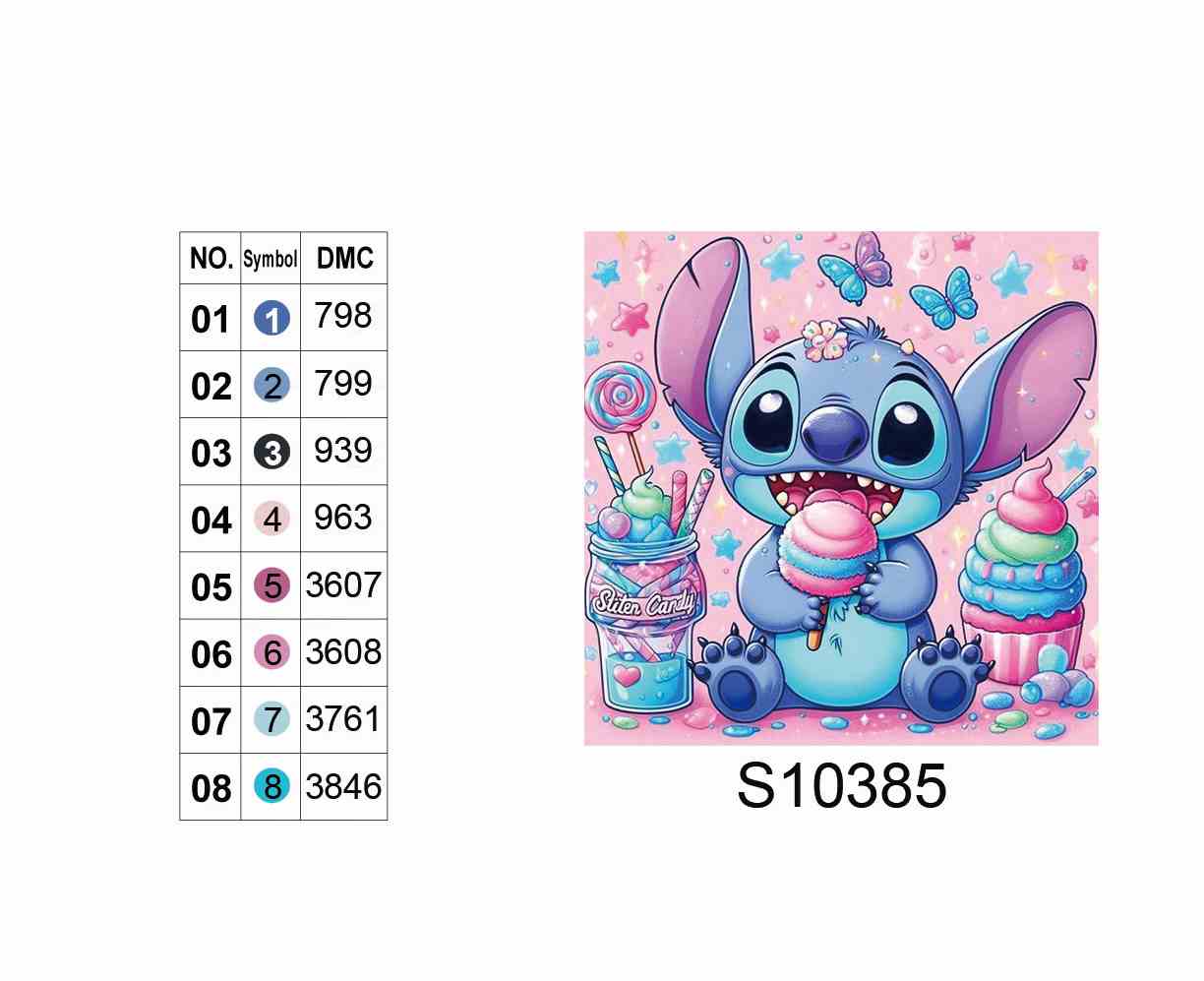 Алмазна мозаїка "Стіч - ласунчик", 20*20см, на рамці, в кор. 21*21*2,5см, ТМ Dreamtoys