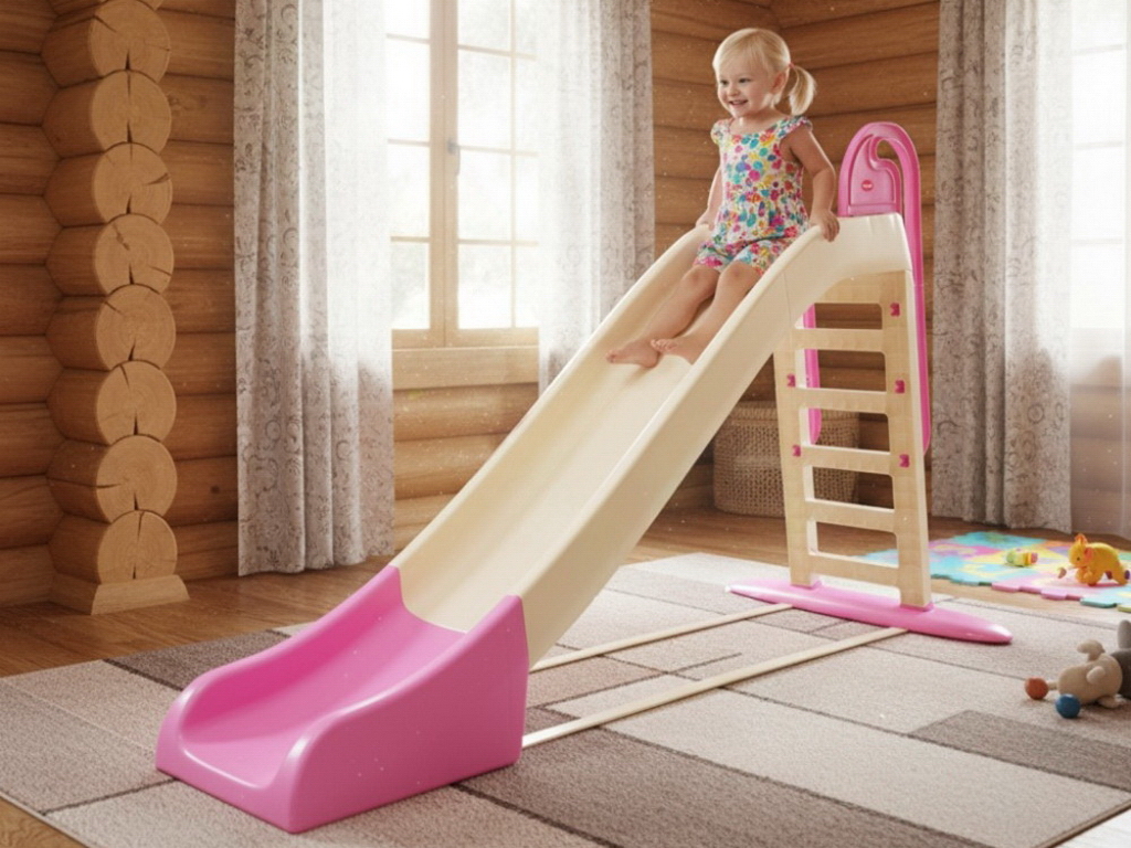 Гірка велика 243см, світло-рожево-кремова, ТМ Долоні, Україна