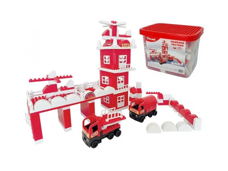 Конструктор "Пожежна частина" 248 деталей, в пластик. боксі, ТМ Долоні, Україна