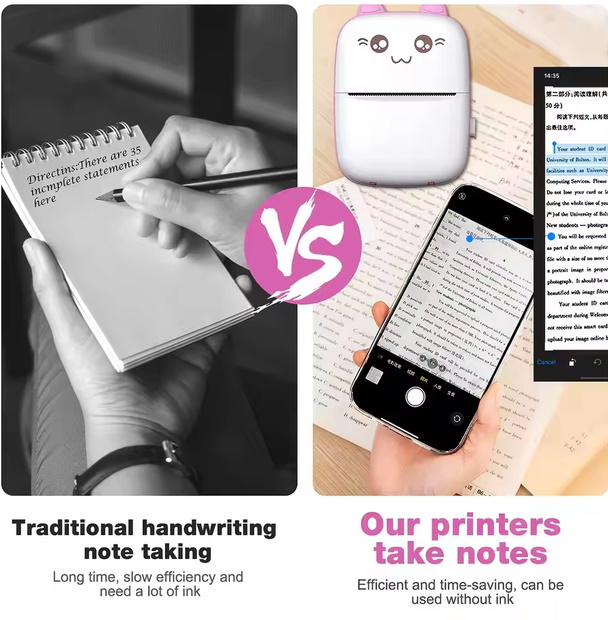 Портативний термопринтер Bluetooth з вушками, в кор. 12*9*5см