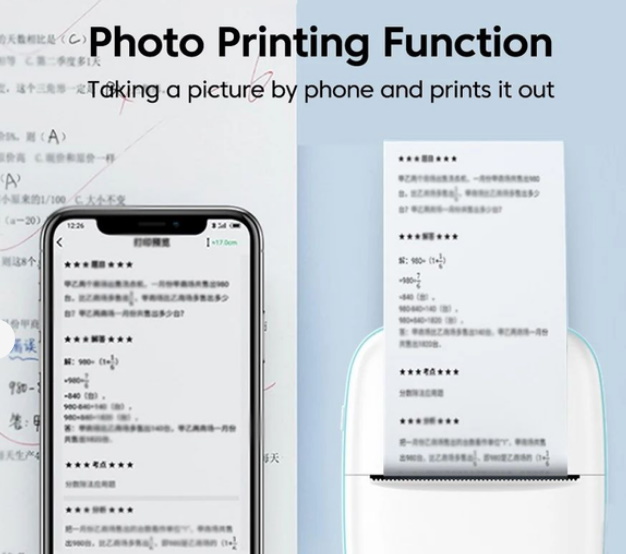 Портативний термопринтер Bluetooth з вушками, в кор. 12*9*5см
