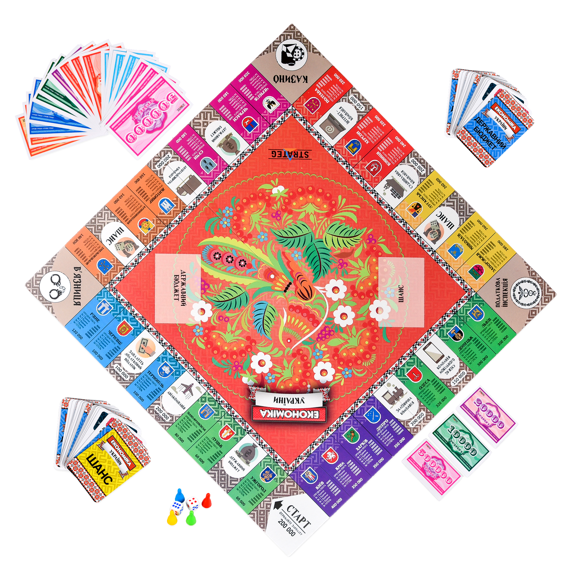 Настольная игра "Экономика Украины", в кор. 34*29,1*5,4см, ТМ Стратег, Украина