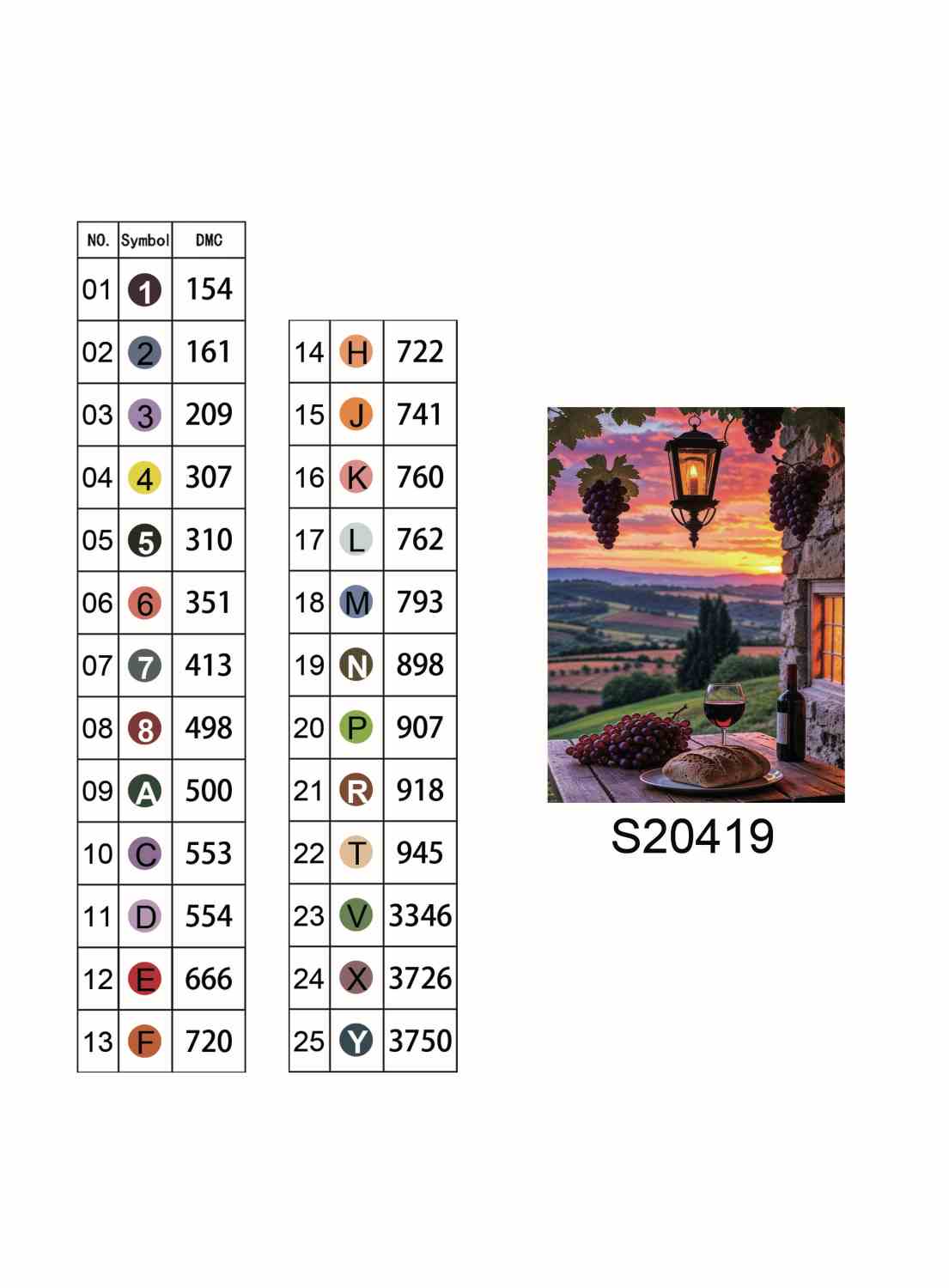 Алмазна мозаїка "Захід сонця у Тоскані", на підрамнику 30*40см, в кор. 31*41*2,5см, ТМ Dreamtoys