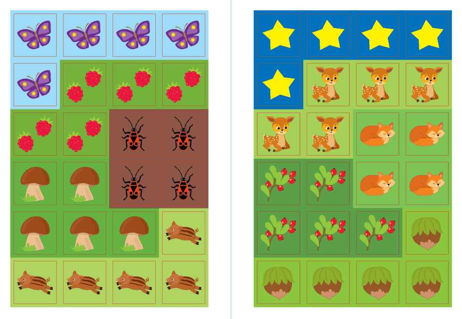 Книга "Наклей, малятко! Фир-фир! Хто живе в лісі?" 17*23см, Украина, ТМ УЛА