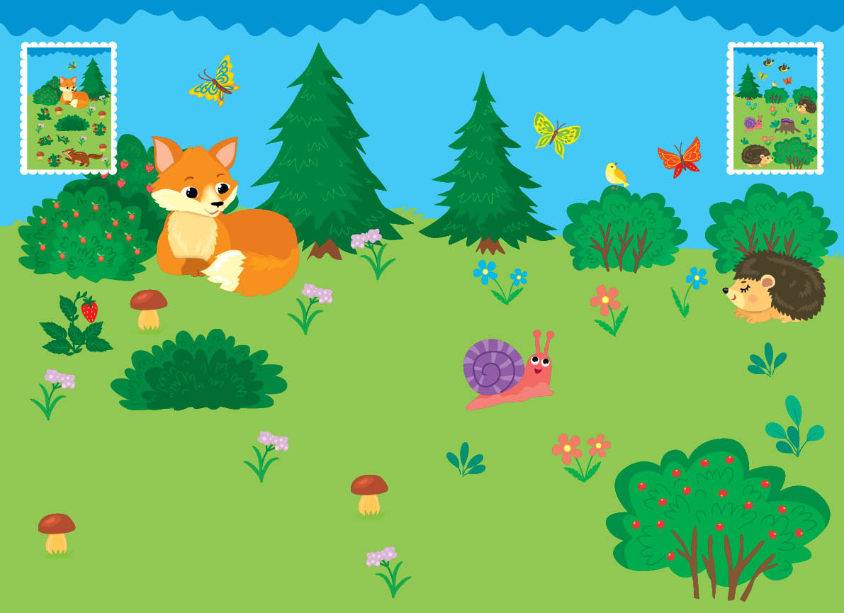 Книга "Прості аплікації великими наліпками. Лісові звірята" 21*30,5см, Украина, ТМ УЛА