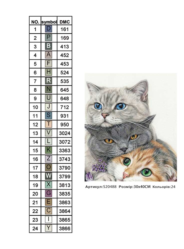 Алмазна мозаїка "Кото-піраміда" 30*40см, на рамці, в кор. 31*41*2,5см, ТМ Dreamtoys
