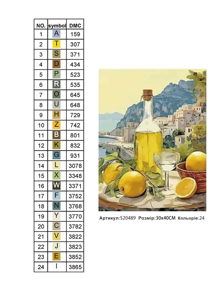 Алмазна мозаїка "Аромат узбережжя"30*40см, на рамці, в кор. 31*41*2,5см, ТМ Dreamtoys