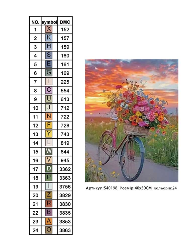 Алмазна мозаїка "Квіткова прогулянка" 40*50см, на рамці, в кор. 41*51*2,5см, ТМ Dreamtoys