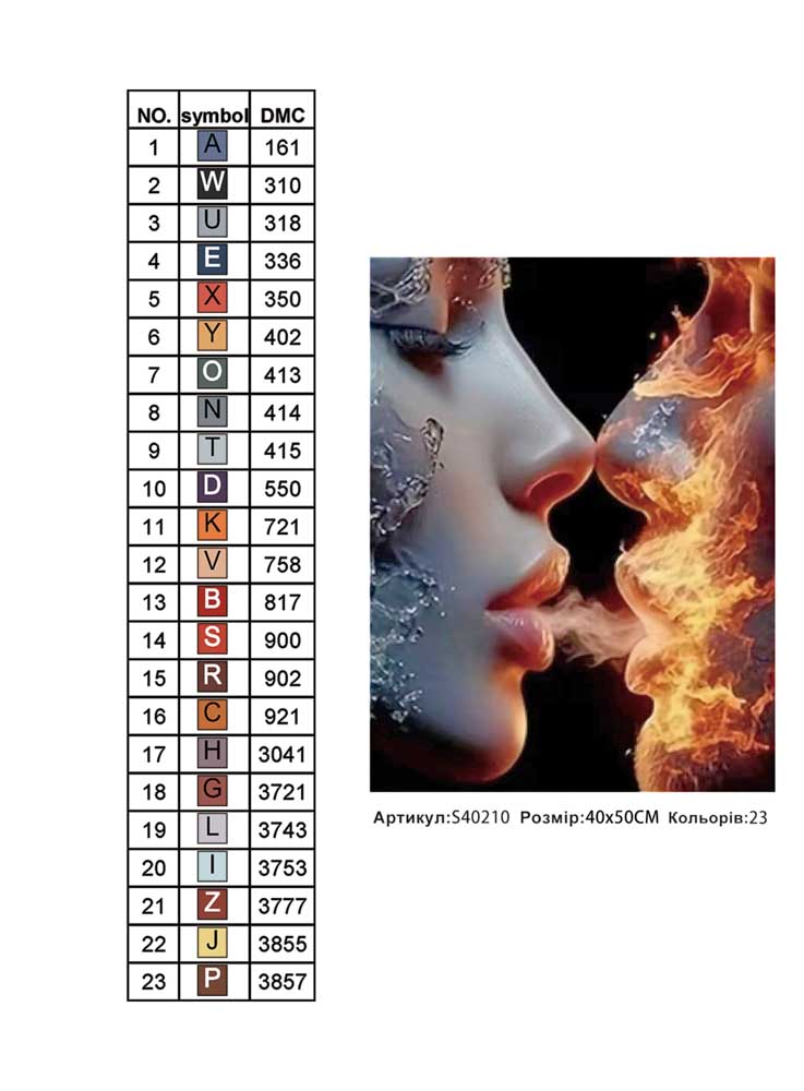 Алмазна мозаїка "Злиття стихій" 40*50см, на рамці, в кор. 41*51*2,5см, ТМ Dreamtoys