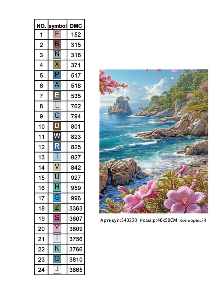 Алмазна мозаїка "Мадейра" 40*50см, на рамці, в кор. 41*51*2,5см, ТМ Dreamtoys